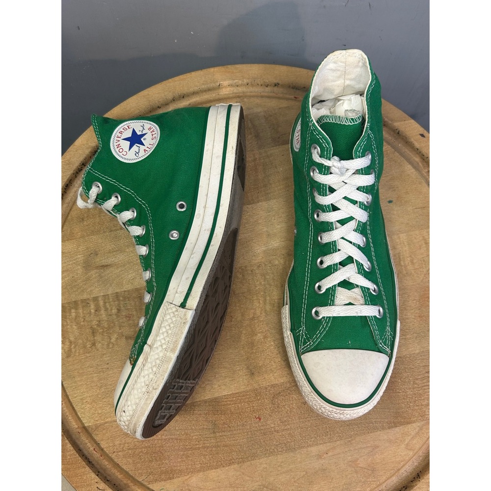Converse Sneakers Mens 10 Green Chuck Taylor All Star High Top Canvas 1J791